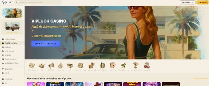 VipLuck Casino - Aperçu